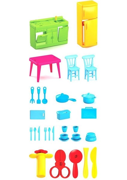 03658 Dede Mutfak Oyun Hamur Seti 280 gr Kız Erkek Çocuk Oyuncak Eğitici Oyuncaklar modelleri