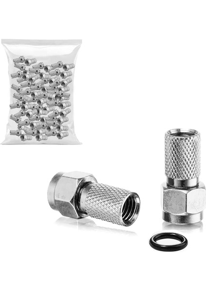 MFK-1089 F Konnektör Rg6 Geniş Contalı 100LÜ Paket