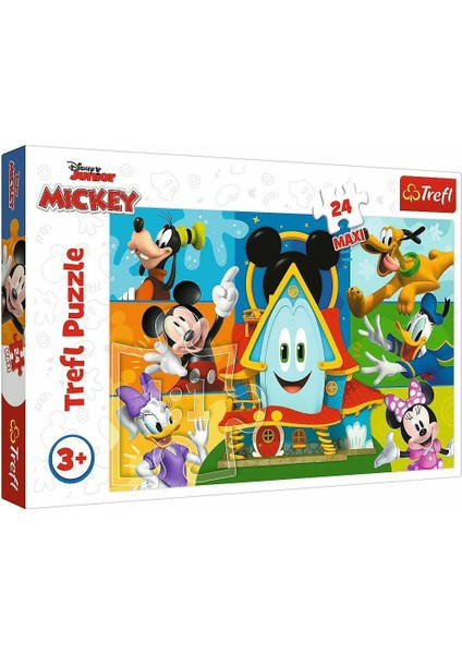 PUZZLE-14351 Maxi Mickey Mouse 24 Parça Çocuk Puzzle Kız Erkek Çocuk Oyuncak Eğitici Oyuncaklar