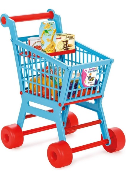 07 608 Pratik Market Arabası Kız Erkek Çocuk Oyuncak Eğitici Oyuncaklar