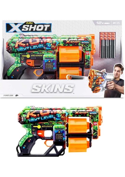 X-Shot Excel Skins Dread Blaster 12 Dartlı Kız Erkek Çocuk Oyuncak Eğitici Oyuncaklar fiyatları