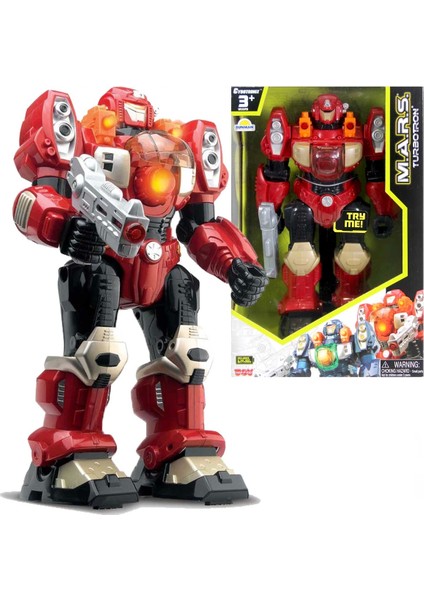 M.a.r.s Turbotron Işıklı Sesli Yürüyen Robot Kız Erkek Çocuk Oyuncak Eğitici Oyuncaklar