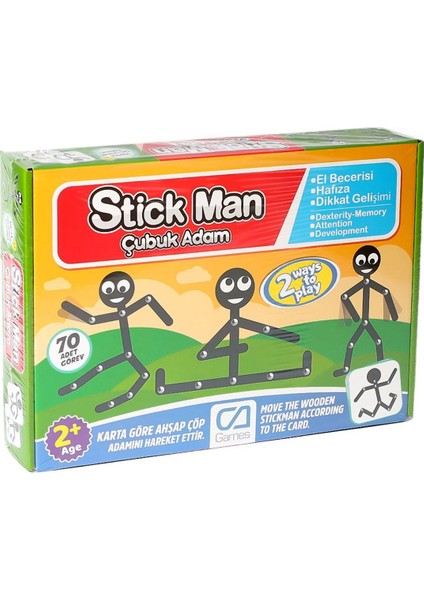 CAPLS-5247 Stick Man Çubuk Adam -Ca Games Kız Erkek Çocuk Oyuncak Eğitici Oyuncaklar