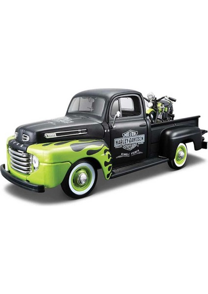 Maisto 1/24 1948 Model Ford F-1 Pickup + 1/24 1948 Model Fl Panh Kız Erkek Çocuk Oyuncak Eğitici Oyu