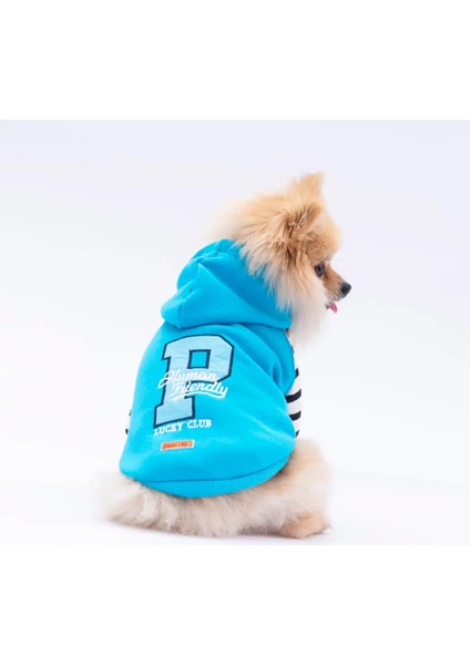 Turkuaz Lucky Club Kedi Köpek Hoodie fiyatları