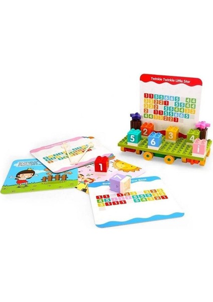 414 Dubie Müzik Treni / 25 Parça +6 Kart /+3 Yaş Kız Erkek Çocuk Oyuncak Eğitici Oyuncaklar modelleri