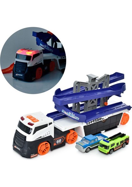 Garaj ve Pist Özellikli Sesli Işıklı Taşıyıcı Tır YDX41-4 Kız Erkek Çocuk Oyuncak Eğitici Oyuncaklar modelleri