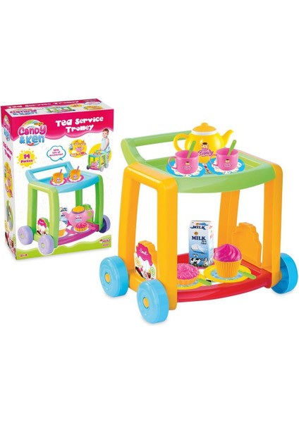 03354 Candy & Ken Çay Servis Arabası Kız Erkek Çocuk Oyuncak Eğitici Oyuncaklar