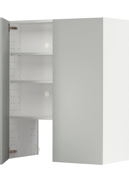 Metod Aspiratör Dolabı Havstorp Açık Gri Koyu Gri 80 x 100 cm 2 Kapaklı