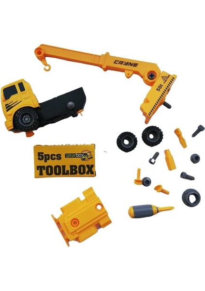 Sürtmeli Sök Tak Çekici Vinç Kız Erkek Çocuk Oyuncak Eğitici Oyuncaklar