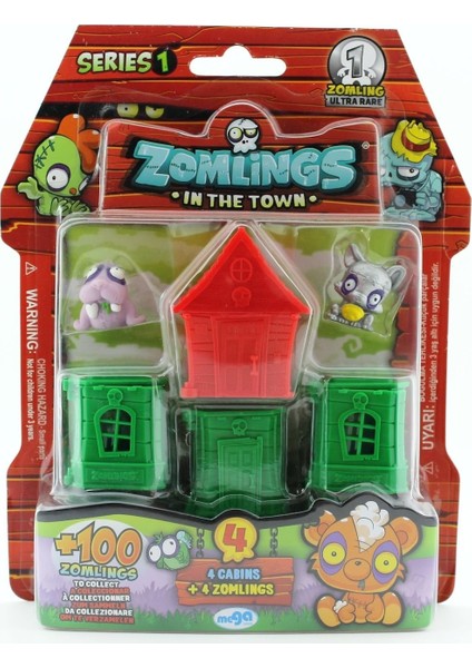 Zomlings 4'lü Paket Seri 1 Kırmızı Evli P00972 Kız Erkek Çocuk Oyuncak Eğitici Oyuncaklar