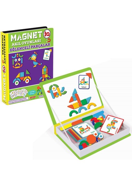 1543 Dıytoy, Magnet Akıl Oyunlar - Eğlenceli Parçalar / +3 Yaş Kız Erkek Çocuk Oyuncak Eğitici Oyunc
