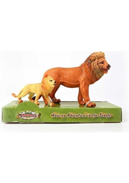 Aslan ve Yavrusu Model Hayvan Kız Erkek Çocuk Oyuncak Eğitici Oyuncaklar