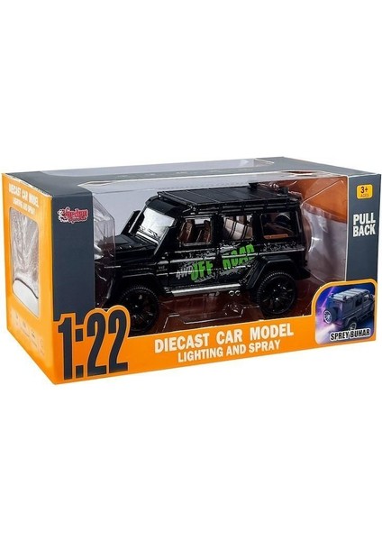 HCL-801P Çek Bırak 1:22 Sesli ve Işıklı Buhar Çıkartan Metal Jeep -Vardem Kız Erkek Çocuk Oyuncak Eğ