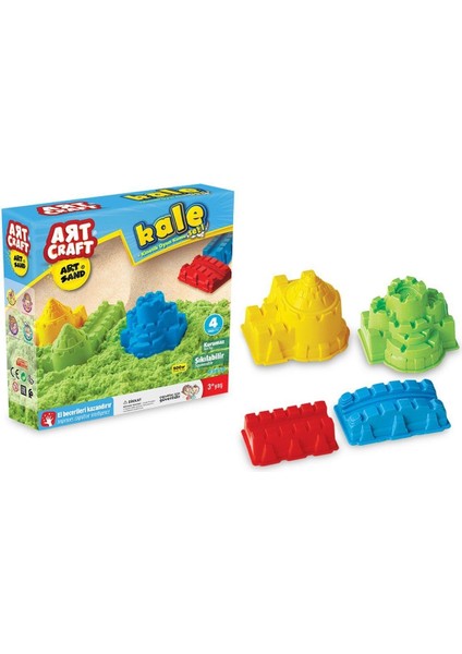 03610 Dede, Artsand Kale Kum Seti 500 gr / +3 Yaş Kız Erkek Çocuk Oyuncak Eğitici Oyuncaklar