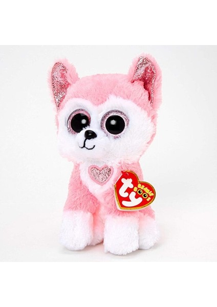 Ty Beanie Boos Peluş Köpek Pembe Husky Hunk 15CM Kız Erkek Çocuk Oyuncak Eğitici Oyuncaklar