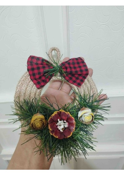 Yılbaşı Özel Hediyelik Kozalak Garland Kapı Duvar Süsü fırsatları