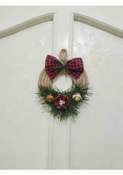 Yılbaşı Özel Hediyelik Kozalak Garland Kapı Duvar Süsü indirimleri