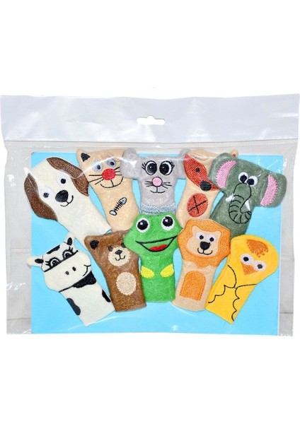 AND-5086 Hayvanlar Parmak Kukla SET10LU Kız Erkek Çocuk Oyuncak Eğitici Oyuncaklar