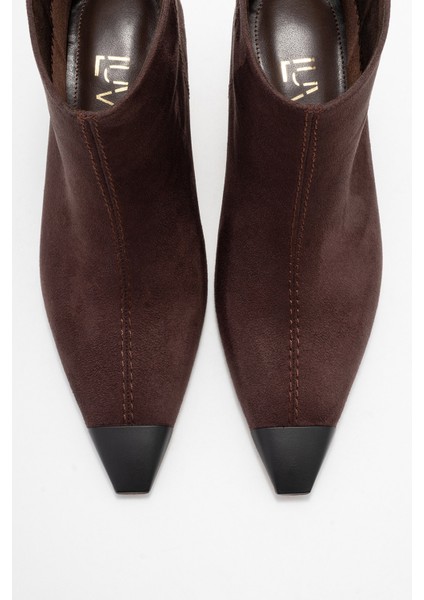 Rassel Kahverengi Süet Mat Burunlu Kadın Ince Topuklu Bot fiyatları