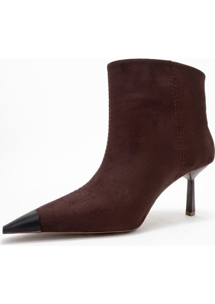 Rassel Kahverengi Süet Mat Burunlu Kadın Ince Topuklu Bot fırsatları