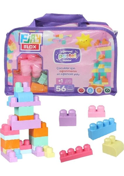 2915 Play Blox Pastel Blok Yapı Oyuncakları 56 Parça ,saklama Çantalı ,1 Yaş ve Üzeri Kız Erkek Çocu fiyatları