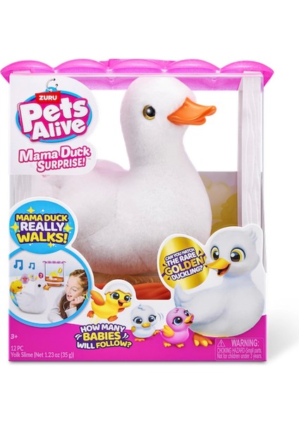 Pets Alive Anne & Yavru Ördekler PEL03000 Kız Erkek Çocuk Oyuncak Eğitici Oyuncaklar