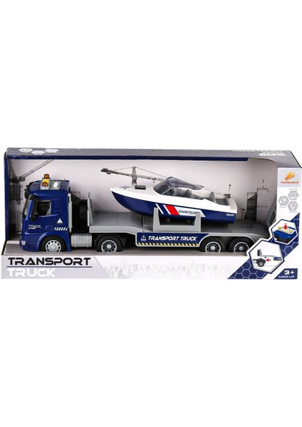 PY8815B Sesli ve Işıklı Bot Taşıyan Tır -Canem Oyuncak Kız Erkek Çocuk Oyuncak Eğitici Oyuncaklar