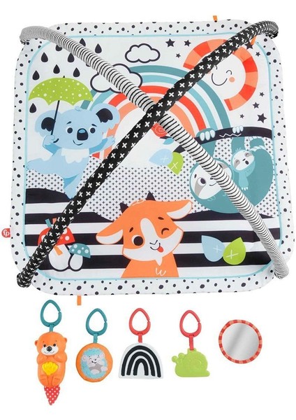 HBP41 Fisher-Price® Neşeli Hayvanlar 3ü1 Arada Jimnastik Merkezi Kız Erkek Çocuk Oyuncak Eğitici Oyu modelleri