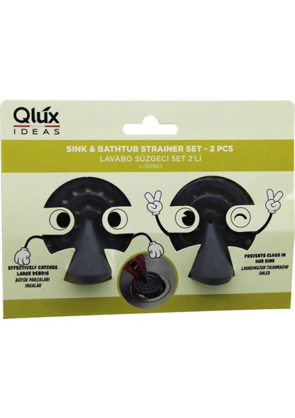 Qlux L-00962 2pcs Lavabo Süzgeç Set (4915) Go-53-vice/(1395)