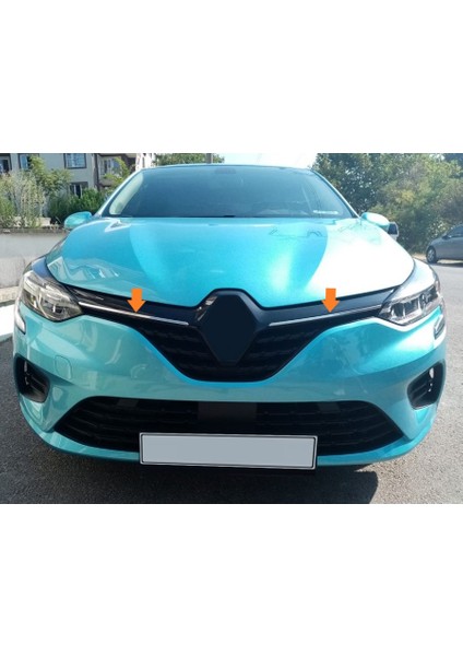 Renault Clio-5 Uyumlu Ön Panjur Krom 2 Parça 2019 Ve Sonrası Modeller İçin modelleri