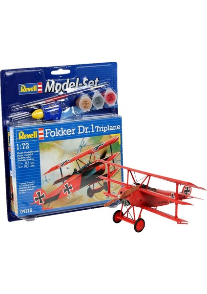 Revell 1:72 Fokker Dr.1 Triplane Model Seti 64116 Kız Erkek Çocuk Oyuncak Eğitici Oyuncaklar modelleri