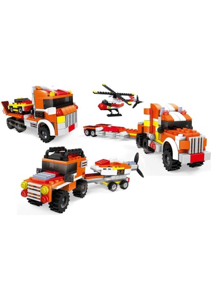 Ausini Assembling Master 3 In 1 312 Parça Araç Taşıyıcı Tır Kız Erkek Çocuk Oyuncak Eğitici Oyuncakl