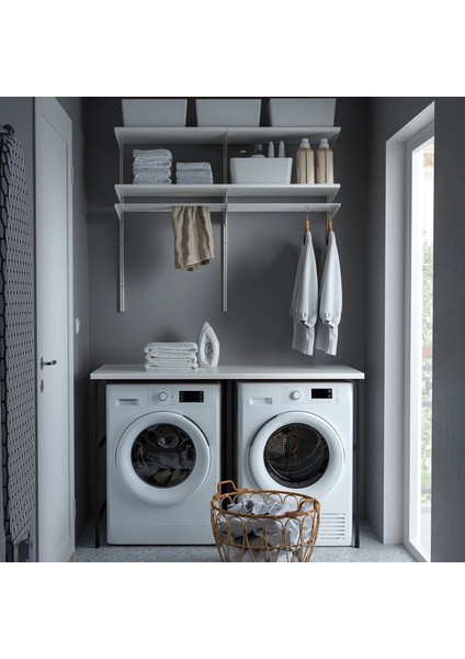 Enhet Açık Raf Ünitesi Antrasit Beyaz 139 x 63,5 x 87,5 cm modelleri