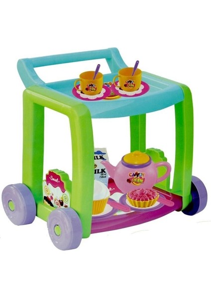 Dede Candy Ken Çay Servis Arabası Kız Erkek Çocuk Oyuncak Eğitici Oyuncaklar