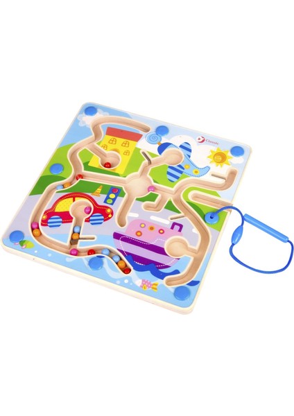 Classic World Ahşap Mıknatıslı ve Boncuklu Labirent Bulmaca Kız Erkek Çocuk Oyuncak Eğitici Oyuncakl modelleri