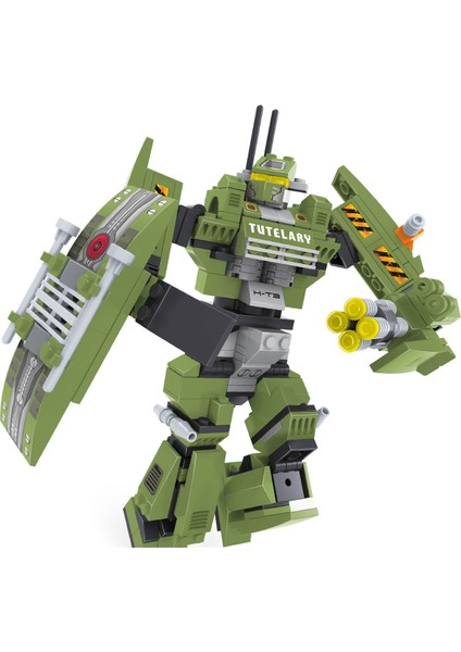 Ausini Outer Space 276 Parça Yeşil Robot Kız Erkek Çocuk Oyuncak Eğitici Oyuncaklar