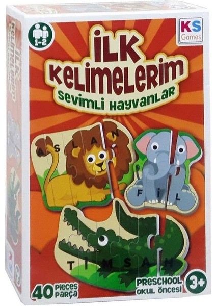 ILK805 Ilk Kelimelerim -Ks Puzzle Kız Erkek Çocuk Oyuncak Eğitici Oyuncaklar