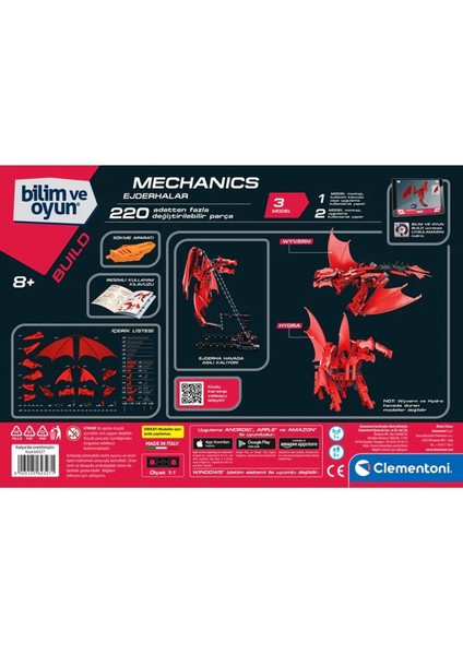 75065TR Mekanik Laboratuvarı - Uçan Ejderha +8 Yaş Kız Erkek Çocuk Oyuncak Eğitici Oyuncaklar modelleri