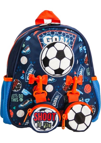 Vest Futbol Mini Sırt Çantası Lacivert Kız Erkek Çocuk Oyuncak Eğitici Oyuncaklar