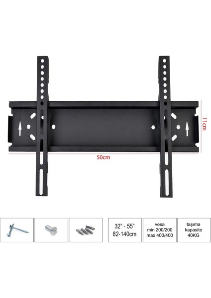 Ufix 5011-S LCD Askı Aparatı Sabit 32-55 Inç 82-140CM