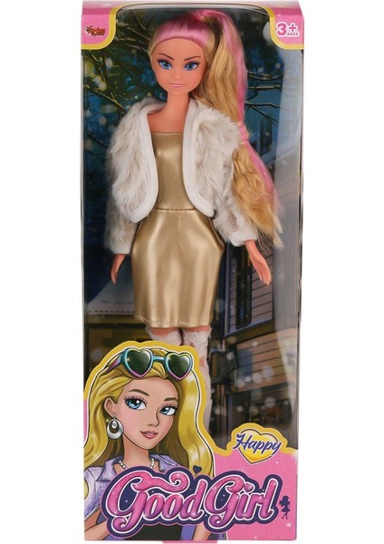 WG-115521 Ceketli Çizmeli Renkli Saçlı Bebek 29CM -Vardem Oyuncak Kız Erkek Çocuk Oyuncak Eğitici Oy modelleri