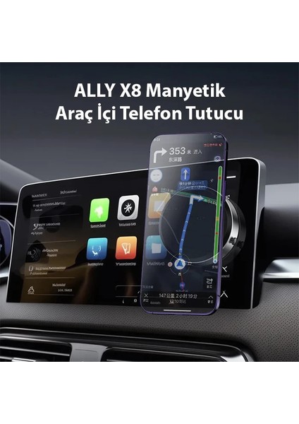 Ally X8 Magsafe Manyetik Araç Içi Telefon TUTUCU-(5775) - M796B550-N19796 fiyatları