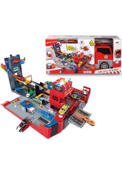 203719005 Dickie, Katlanır Itfaiye Aracı Oyun Seti 49CM Kız Erkek Çocuk Oyuncak Eğitici Oyuncaklar