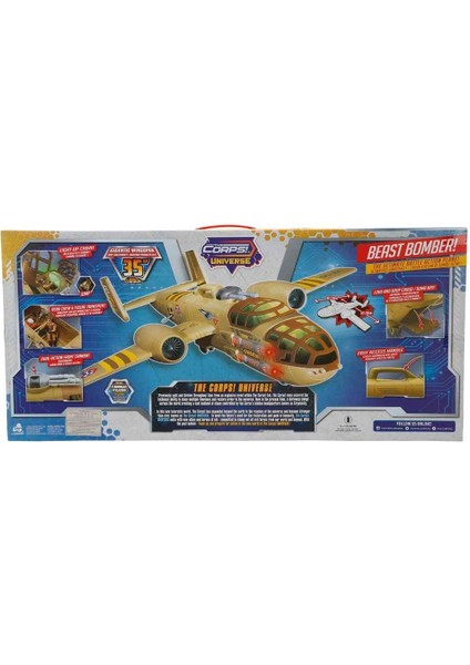 33938 The Corps Universe Beast Bomber Sesli ve Işıklı Askeri Uçak Kız Erkek Çocuk Oyuncak Eğitici Oy modelleri