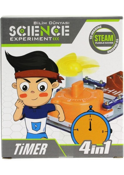 Eğlenceli Deney Setim Zamanlayıcı 4 In 1 Kız Erkek Çocuk Oyuncak Eğitici Oyuncaklar