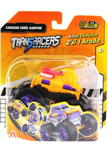 Transracers Dönüşen Araçlar Canavar Goril / Kamyon Kız Erkek Çocuk Oyuncak Eğitici Oyuncaklar