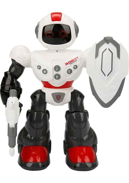 Müzikli Işıklı Savaşcı Yürüyen Robot 29CM 1ADET Fiyatıdır Kız Erkek Çocuk Oyuncak Eğitici Oyuncaklar