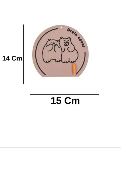Hayvan Çizimli Gider Koku Önleyici Silikon Mat (4887)