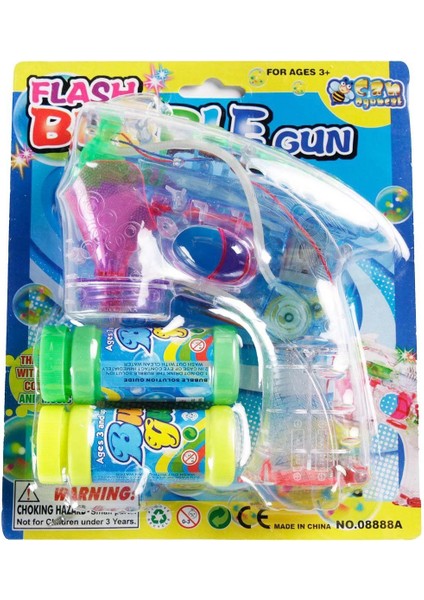 Pilli-Işıklı Köpük Tabancası - 08888AC Kız Erkek Çocuk Oyuncak Eğitici Oyuncaklar